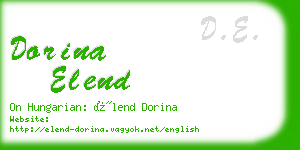 dorina elend business card